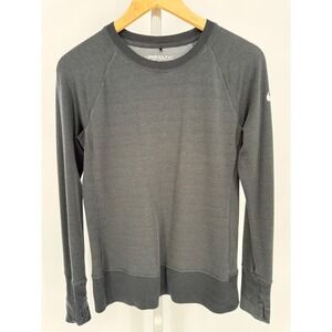 Nike Golf Dri-FIT Long Sleeve Athletic Shirt Women Medium Black Thumbholes